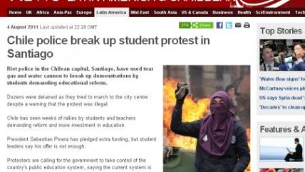 La prensa internacional reporta las manifestaciones en Chile