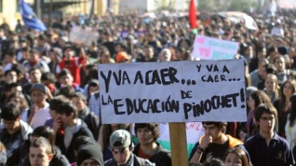 La masiva manifestación de los estudiantes