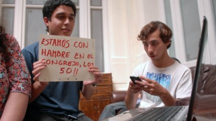 La ocupación de la sede de Senado en Santiago