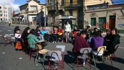La protesta estudiantil en Valparaíso