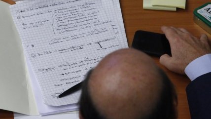 Apuntes y dibujos de protagonistas del caso Penta