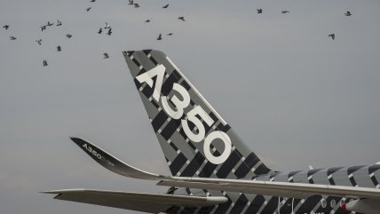 El Airbus A350 XWB llegó a la Fidae 2016