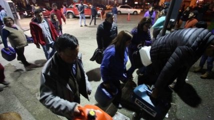   Así se vivió la llegada de los camiones con combustible a Ancud 