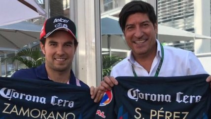   Iván Zamorano compartió con piloto mexicano de Fórmula 1 