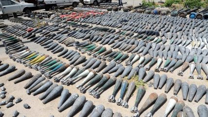   Ejército sirio incautó cientos de misiles, proyectiles de morteros y armas de rebeldes 