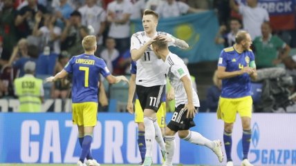 Alemania dio vuelta un marcador adverso para superar a Suecia con un gol en los descuentos