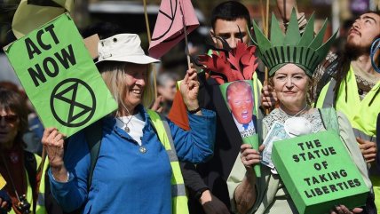  La protesta en Londres contra el cambio climático  