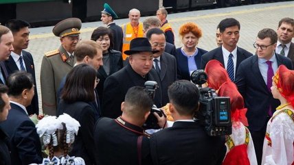   Los rusos recibieron a Kim Jong-un con honores militares 