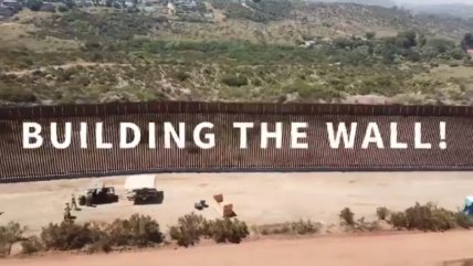  Trump publicó un video mostrando los avances del muro  
