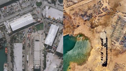  El antes y después de la explosión en Beirut  