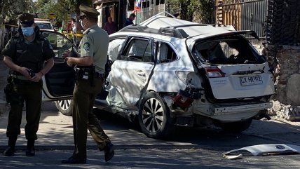  Carabineros recuperó vehículo robado a Natalia Compagnon, que resultó chocado  