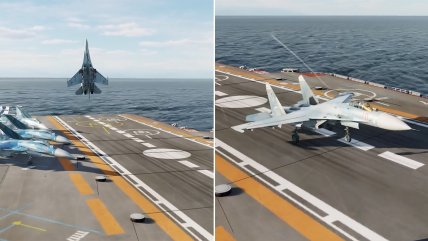   Maniobra de un caza ruso al llegar a un portaaviones causó sensación: era falsa 