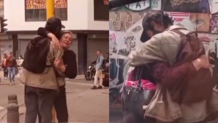   El desgarrador reencuentro de una madre con su hijo en situación de calle: Llevaba años sin verlo 