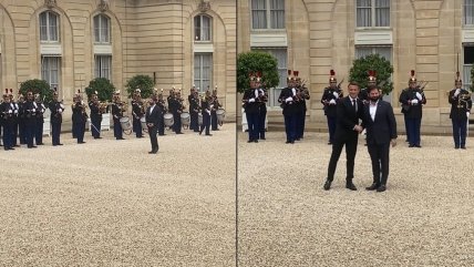 Los honores que recibió el Presidente Boric en el Palacio del Elíseo en Francia  