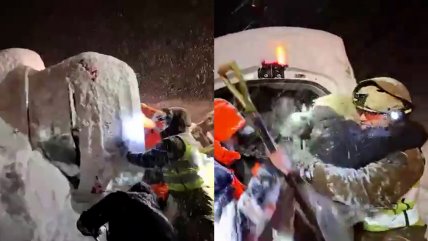   Milagroso rescate en Farellones: Encuentran con vida a hombre que quedó atrapado bajo la nieve 