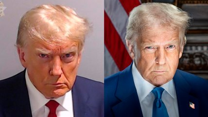   Similar a su foto policial: Trump publica su retrato oficial como presidente 
