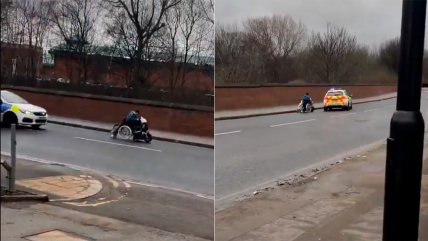   Una persecución insólita: Patrulla persiguió a ladrona que arrancaba en silla de ruedas 