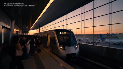   Con imágenes creadas con IA, Boric recreó cómo será el metro que llegará al aeropuerto 