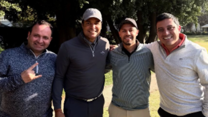   Marcelo Díaz compartió una tarde golf junto a Chayanne 