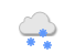 Nublado y chubascos de nieve ocasionales con viento entre 60 y 80 km/h y ráfagas de viento hasta 90 km/h Nublado y chubascos de nieve ocasionales con viento entre 60 y 80 km/h y ráfagas de viento hasta 90 km/h