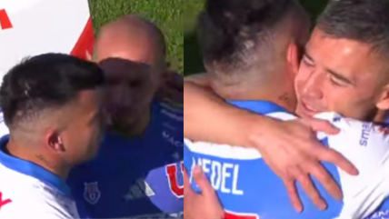   [VIDEO] El saludo de Medel con Díaz y Aránguiz antes del clásico universitario 