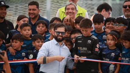   Presidente inauguró parque de la Alegría en Renca: 