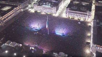  La impresionante imagen aérea del show de 31 Minutos en el Zócalo de México  