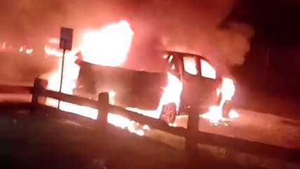   Cuatro camionetas fueron quemadas en Collipulli 