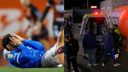   Zampedri sufrió durísimo golpe en el rostro ante Limache y tuvo que salir en camilla 