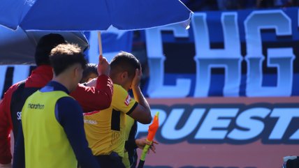   Arbitro informó que fue golpeado por un proyectil en el Huachipato-Unión La Calera 