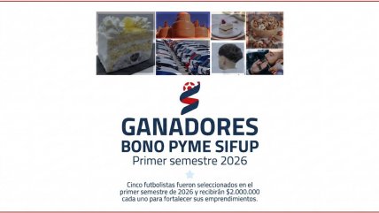   Sifup anunció a primeros cinco beneficiados con Bono Pyme para futbolistas 