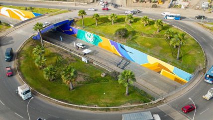   Mural urbano transformó la Rotonda Norte de Antofagasta 